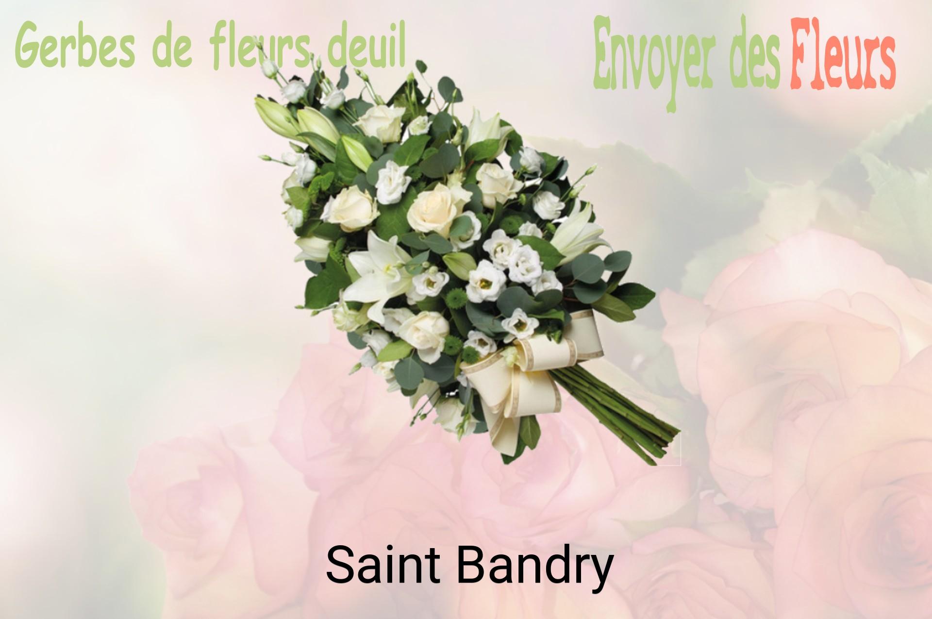 Gerbe de fleurs de deuil livrée à Saint-Bandry